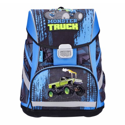 ABC123 Ергономична раница MONSTER TRUCK, 831150, черно и синьо, за момче 831150