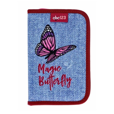 ABC123 Несесер с 1 цип BUTTERFLY, Пеперуда, зареден 24 ел. 831495, за момиче, син 831495 ABC123 Несесер с 1 цип BUTTERFLY, Пеперуда, зареден 24 ел. 831495, за момиче, син 831495