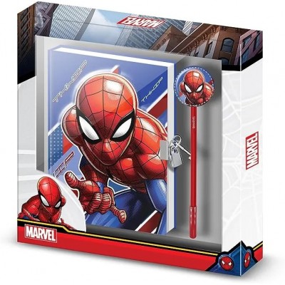 Karactermania детски комплект дневник 100 листа и химикалка в кутия SPIDERMAN Skew, 04449, момче, синьо и червено 04449 Karactermania детски комплект дневник 100 листа и химикалка в кутия SPIDERMAN Skew, 04449, момче, синьо и червено 04449