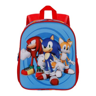 Karactermania детска 3D раница SONIC Friends, Соник, 05720, синьо и червено , за момче 05720 Karactermania детска 3D раница SONIC Friends, Соник, 05720, синьо и червено , за момче 05720