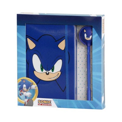 Karactermania детски комплект SONIC Face таен дневник 100 листа и химикалка в кутия , 06766, син 06766 Karactermania детски комплект SONIC Face таен дневник 100 листа и химикалка в кутия , 06766, син 06766