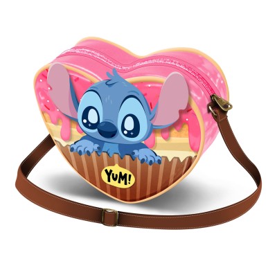 Karactermania Детска чанта сърце Lilo and Stitch Muffin, 07619, момиче, розова, многоцветна