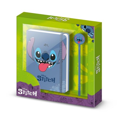 Karactermania Kомплект таен дневник с химикалка Lilo and Stitch Flowers, 07807, момиче, синя 07807