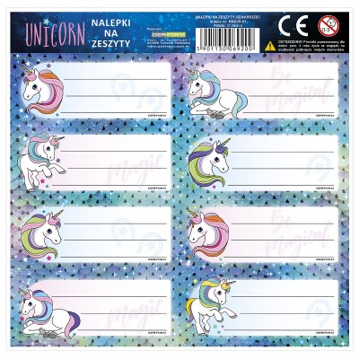 Derform Етикети Unicorn, еднорог, 69200, за момиче, многоцветни 69200 Derform Етикети Unicorn, еднорог, 69200, за момиче, многоцветни 69200
