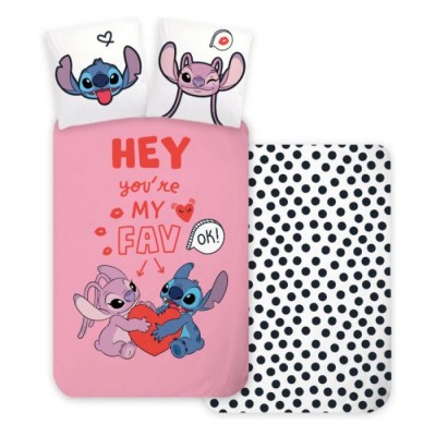 Детски спален комплект Stitch и Angel, U 1000948, момиче, двулицев, U 1000948