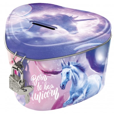 Derform Детска метална кaсичка- сърце с катинар, UNICORN 15 , 103195, момиче, многоцветна Derform Детска метална кaсичка- сърце с катинар, UNICORN 15 , 103195, момиче, многоцветна