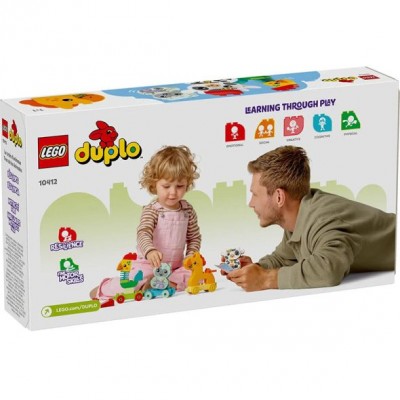 LEGO Детски Конструктор LEGO DUPLO Влак за животни, R 10412, 19 части, момиче и момче, многоцветен R 10412 LEGO Детски Конструктор LEGO DUPLO Влак за животни, R 10412, 19 части, момиче и момче, многоцветен R 10412