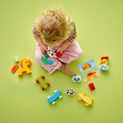 LEGO Детски Конструктор LEGO DUPLO Влак за животни, R 10412, 19 части, момиче и момче, многоцветен R 10412 LEGO Детски Конструктор LEGO DUPLO Влак за животни, R 10412, 19 части, момиче и момче, многоцветен R 10412