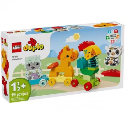 LEGO Детски Конструктор LEGO DUPLO Влак за животни, R 10412, 19 части, момиче и момче, многоцветен R 10412 LEGO Детски Конструктор LEGO DUPLO Влак за животни, R 10412, 19 части, момиче и момче, многоцветен R 10412
