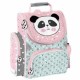 Paso Ергономична твърда ученическа раница PANDA, Панда,PP21PD-525, за момиче, зелено и розово PP21PD-525