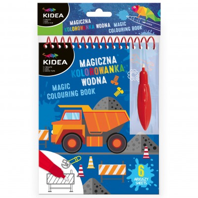 KIDEA Truck книжка за оцветяване с вода Камионче, 82117, Derfrom за момченце 82117