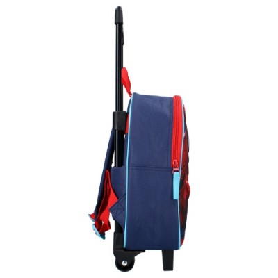 Vadobag Детска 3D раница на колела SPIDER-MAN  Friends Aroun Town, Спайдър-Мен, 200-2596, за момче, синьо и червено 200-2596