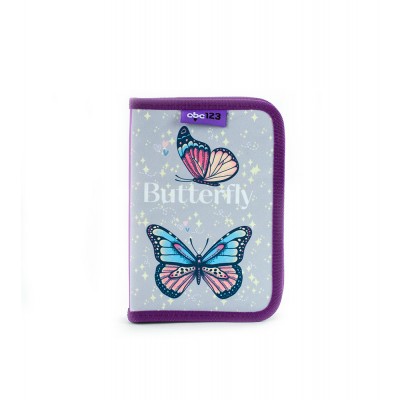 ABC123 Ученическа ергономична раница BUTTERFLY, Пеперуда Комплект 3 в 1, 831075, за момиче 831075 ABC123 Ученическа ергономична раница BUTTERFLY, Пеперуда Комплект 3 в 1, 831075, за момиче 831075