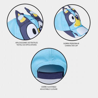 Cerda, Детска 3D шапка с козирка, BLUEY, 2200010127, синя, многоцветна 2200010127 Cerda, Детска 3D шапка с козирка, BLUEY, 2200010127, синя, многоцветна 2200010127