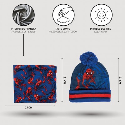 SPIDERMAN комплект шапка, шал, ръкавици, 2200010255, момче, син, многоцветен Т 2200010255 SPIDERMAN комплект шапка, шал, ръкавици, 2200010255, момче, син, многоцветен Т 2200010255