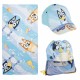 Cerda Детски комплект шапка и плажна кърпа в сак BLUEY, Т 2200010479, син Cerda Детски комплект шапка и плажна кърпа в сак BLUEY, Т 2200010479, син