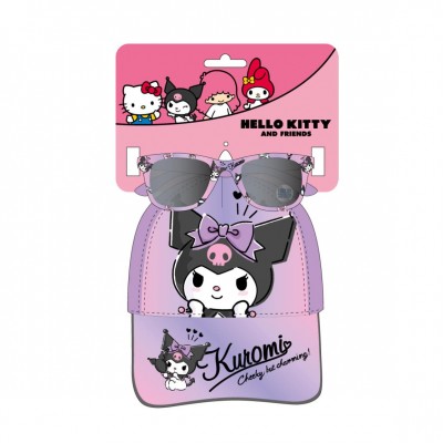 Cerda Комплект шапка и слънчеви очила Hello Kitty Kuromi, 2200010489, момиче, многоцветно Cerda Комплект шапка и слънчеви очила Hello Kitty Kuromi, 2200010489, момиче, многоцветно