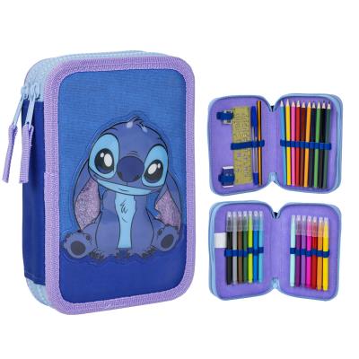 Cerda Несесер за училище 2 ципа STITCH , пълен, 2700001141, лилав 2700001141 Cerda Несесер за училище 2 ципа STITCH , пълен, 2700001141, лилав 2700001141