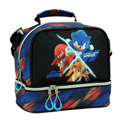 Термо чанта за храна Sonic 3 The Hedgehog, U 334-86220, момче, черно и синьо Термо чанта за храна Sonic 3 The Hedgehog, U 334-86220, момче, черно и синьо