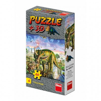 Пъзел Dino Динозаври + фигурка, 60 eлемента, Код: 383074, 235 х 215 мм 383074 Пъзел Dino Динозаври + фигурка, 60 eлемента, Код: 383074, 235 х 215 мм 383074