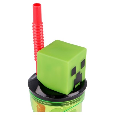 Stor Детска чаша със сламка и 3D фигура Minecraft, 40466, момче, многоцветна Stor Детска чаша със сламка и 3D фигура Minecraft, 40466, момче, многоцветна