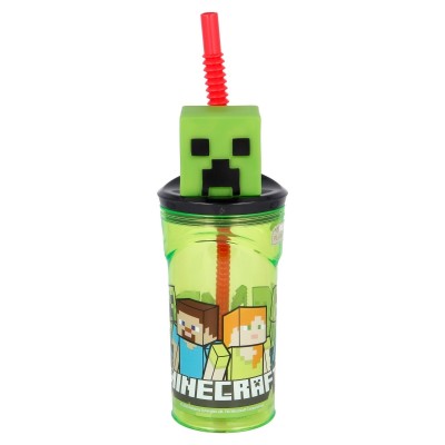 Stor Детска чаша със сламка и 3D фигура Minecraft, 40466, момче, многоцветна Stor Детска чаша със сламка и 3D фигура Minecraft, 40466, момче, многоцветна