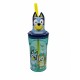 Stor Детска чаша със сламка и 3D фигура Bluey, 50666, момче, многоцветна Stor Детска чаша със сламка и 3D фигура Bluey, 50666, момче, многоцветна