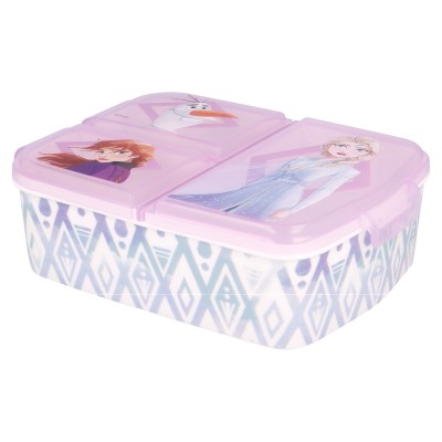 Кутия за храна с 3 отделения Frozen, 51020, за момиче, розова, многоцветна 51020 Кутия за храна с 3 отделения Frozen, 51020, за момиче, розова, многоцветна 51020