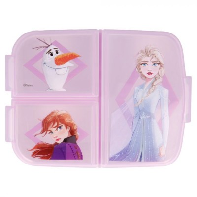 Кутия за храна с 3 отделения Frozen, 51020, за момиче, розова, многоцветна 51020 Кутия за храна с 3 отделения Frozen, 51020, за момиче, розова, многоцветна 51020