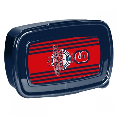 Paso Кутия за храна FOOTBALL, Футбол, PP21FO-3022, 750мл, за момче, синьо и червено PP21FO-3022 Paso Кутия за храна FOOTBALL, Футбол, PP21FO-3022, 750мл, за момче, синьо и червено PP21FO-3022