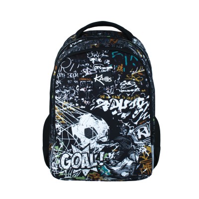 Kaos Ученическа раница 2 в 1 Goal, 54179, момче, черна, многоцветна Kaos Ученическа раница 2 в 1 Goal, 54179, момче, черна, многоцветна