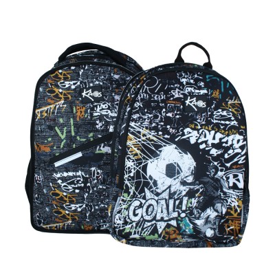 Kaos Ученическа раница 2 в 1 Goal, 54179, момче, черна, многоцветна Kaos Ученическа раница 2 в 1 Goal, 54179, момче, черна, многоцветна