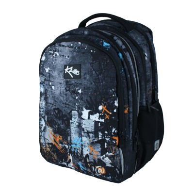 Kaos Ученическа раница 2 в 1 Porto, 54187, момче, черна, многоцветна Kaos Ученическа раница 2 в 1 Porto, 54187, момче, черна, многоцветна