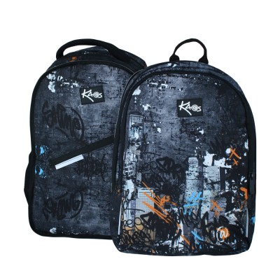 Kaos Ученическа раница 2 в 1 Porto, 54187, момче, черна, многоцветна Kaos Ученическа раница 2 в 1 Porto, 54187, момче, черна, многоцветна