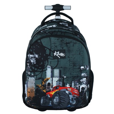 Kaos Ученическа раница 2 в 1 с колела Rapid, 54320, момче, многоцветна Kaos Ученическа раница 2 в 1 с колела Rapid, 54320, момче, многоцветна