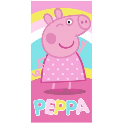 Cerda, детска плажна кърпа PEPPA PIG , 189122, розова, многоцветна 189122 Cerda, детска плажна кърпа PEPPA PIG , 189122, розова, многоцветна 189122
