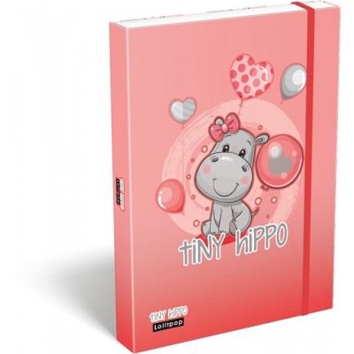 Lizzy card Папка с ластик A4 LOLLIPOP Thiny Hippo, T 24128263, момиче, многоцветна