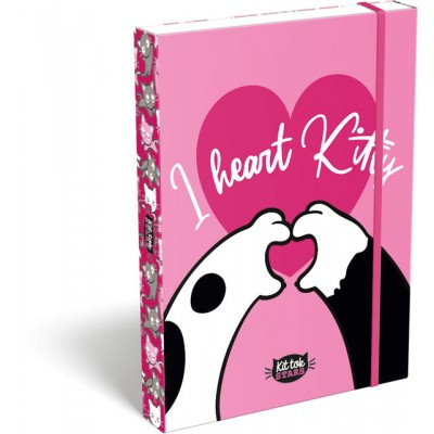 Lizzy card Кутия с ластик A5 KITTOK Heart Kitty, T 24129603, момиче, многоцветна Lizzy card Кутия с ластик A5 KITTOK Heart Kitty, T 24129603, момиче, многоцветна