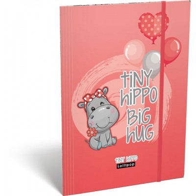 Lizzy Card Папка А4 с ластик Lollipop Thiny Hippo, T 24130363, момиче, многоцветна Lizzy Card Папка А4 с ластик Lollipop Thiny Hippo, T 24130363, момиче, многоцветна