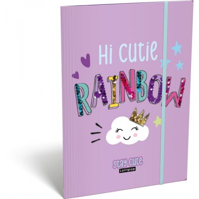 Lizzy card Папка с ластик A4 LOLLIPOP Stay Cute, T 24130464, момиче, лилавa, многоцветна T 24130464