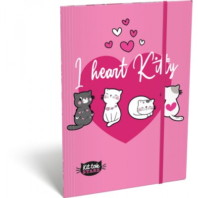 Lizzy Card Папка А4 с ластик LKITTOK Heart Kitty, T 24130503, момиче, многоцветна Lizzy Card Папка А4 с ластик LKITTOK Heart Kitty, T 24130503, момиче, многоцветна