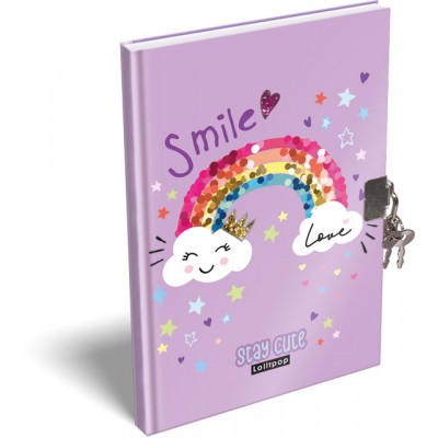 Lizzy Card Таен дневник с катинар Lollipop Stay Cute, T 24140364, момиче, многоцветен Lizzy Card Таен дневник с катинар Lollipop Stay Cute, T 24140364, момиче, многоцветен