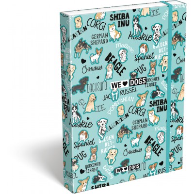 Lizzy card Кутия с ластик WE LOVE DOGS, 21871801, за момиче, зелена, многоцветна 21871801 Lizzy card Кутия с ластик WE LOVE DOGS, 21871801, за момиче, зелена, многоцветна 21871801