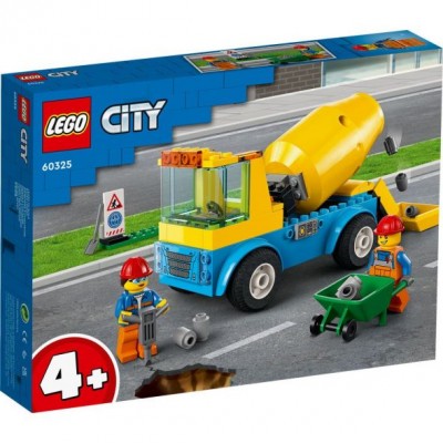 LEGO Детски Конструктор LEGO City Бетонобъркачка, R 60325, момче, многоцветна 60325