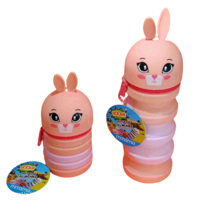MITAMA Funny силиконов разтегателен несесер Заек, 63702-3, момиче, оранжев, многоцветен 63702-3