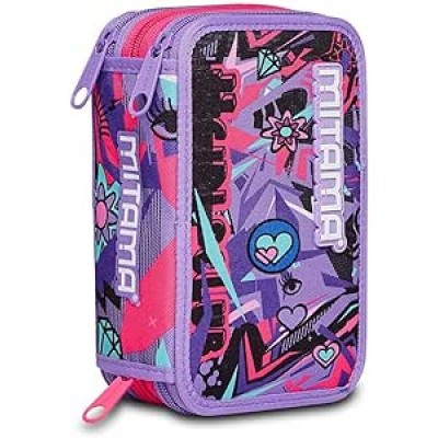 MITAMA Girls Club несесер с 3 ципа, ПЪЛЕН, 64288, момиче, многоцветен 64288