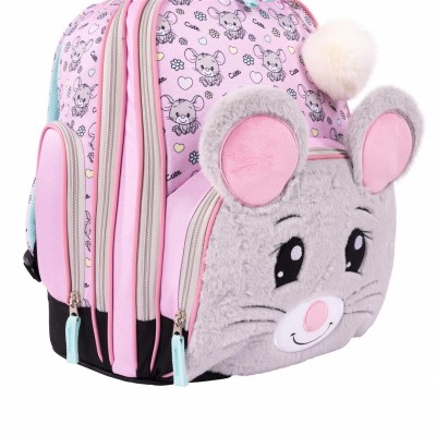 St.Majewski Ергономична раница MOUSE, 637772, момиче, многоцветна 637772 St.Majewski Ергономична раница MOUSE, 637772, момиче, многоцветна 637772