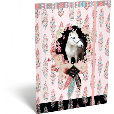 Lizzy card Папка с ластик A4 WILD BEAUTY ROSE, 21875308, за момиче, розова, многоцветна 21875308
