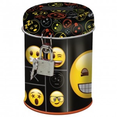 EMOJI Касичка с катинарче, 67602, за момиче и момче, черна с жълто 67602 EMOJI Касичка с катинарче, 67602, за момиче и момче, черна с жълто 67602