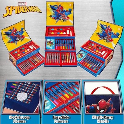 Детски рисувателен комплект в куфарче 3 нива, SPIDERMAN , SP0867, момче, многоцветен SP0867